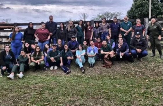 Turma de Medicina Veterinária da Faculdade Campos Salles em imersão prática no CTABRAVO - Centro de Treinamento Agropecuária em Salto de Pirapora
